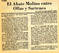El abate Molina entre ollas sartenes  [artículo] Carlos Abelardo Iturra.