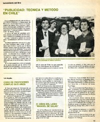 Publicidad, técnica y método en Chile".  [artículo]