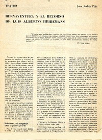Buenaventura y el retorno de Luis Alberto Heiremans  [artículo] Juan Andrés Piña.