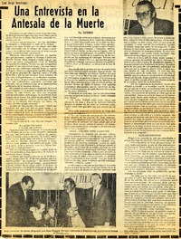 Una entrevista en la antesala de la muerte: [entrevista] [artículo] Suetonio.