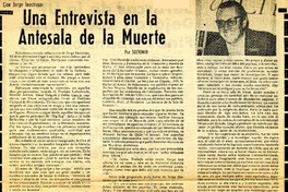 Una entrevista en la antesala de la muerte: [entrevista] [artículo] Suetonio.