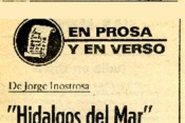 Hidalgos del mar"  [artículo] Rodrigo Serrano Bombal.