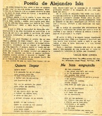 Poesía de Alejandro Isla  [artículo] Carlos René Correa.