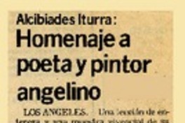Homenaje a poeta y pintor angelino.  [artículo]