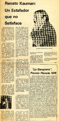 Renato Kauman, un estafador que no satisface.  [artículo] A. H.