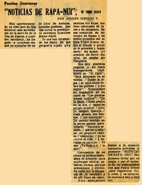 Noticias de Rapa-Nui" de Emma Jauch  [artículo] Adolfo Simpson T.