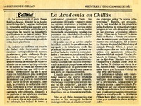 La Academia en Chillán.  [artículo]