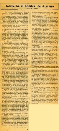 Jotabeche el hombre de Atacama  [artículo] Oriel Alvarez G.