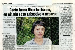 Poeta lanza libro herbáceo, en ningún caso arbustivo o arbóreo (entrevista)  [artículo]Rodrigo Castillo R.