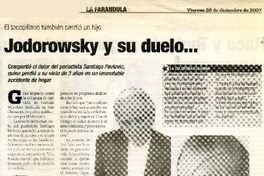 Jodorowsy y su duelo  [artículo].