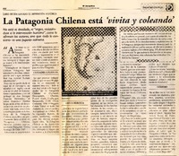 La Patagonia chilena esta "vivita y coleando"  [artículo]Sergio Millar.