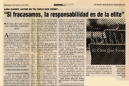 "Si fracacasamos, la responsabilidad es de la elite"  [artículo]Juan Manuel Rincón.