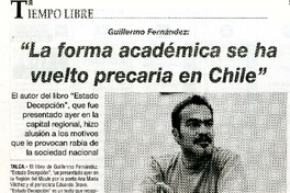 La forma académica se ha vuelto precaria en Chile  [artículo] Vanessa Garrido.