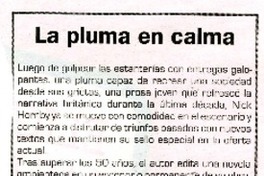 La pluma en calma  [artículo].