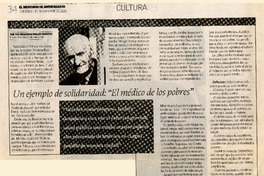 Un ejemplo de solidaridad  [artículo] Ivo Pavlov Bakovic.