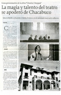 La magia y talento del teatro se apoderò de Chacabuco  [artículo]