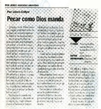 Pecar como Dios manda  [artículo] Jorge Abasolo Aravena.