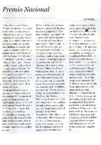 Premio Nacional  [artículo] Almendral.