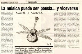 La mùsica puede ser poesìa y viceversa  [artículo] Juan Pablo Jimènez.