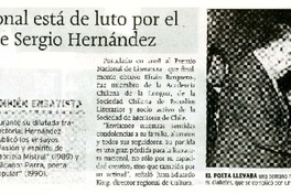 Literatura regional està de luto por el fallecimiento de Sergio Hernàndez  [artículo]