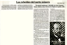 Los rebeldes del norte minero  [artículo] Marino Muñoz Lagos.