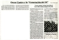 Oscar Castro y la Generaciòn del 38  [artículo] Marino Muñoz Lagos.