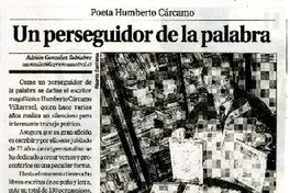 Un perseguidor de la palabra  [artículo] Adrìan Gonzàlez Subiabre.