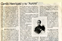 Camilo Henríquez y su "Aurora"  [artículo].