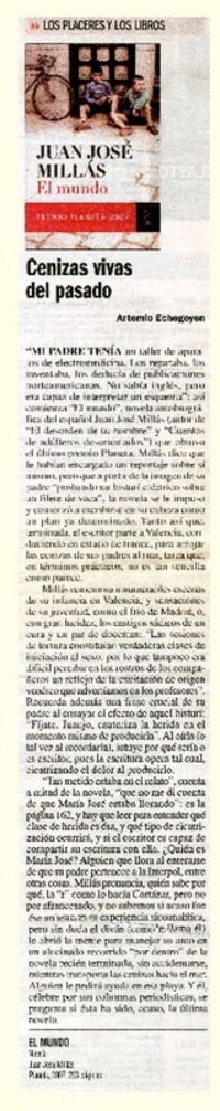 Cenizas vivas del pasado  [artículo]Artemio Echegoyen.