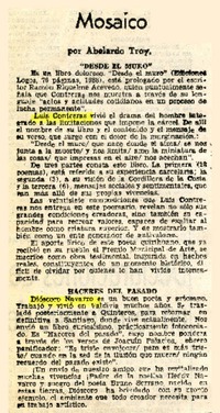 Mosaico  [artículo] Abelardo Troy.
