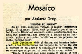 Mosaico  [artículo] Abelardo Troy.
