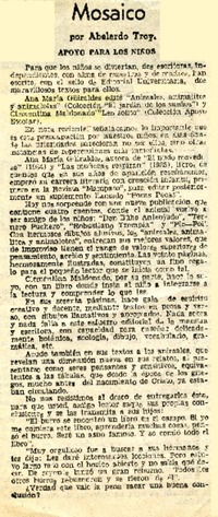 Mosaico  [artículo] Abelardo Troy.
