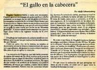 "El gallo en la cabecera"  [artículo] Adolfo Schwarzenberg.