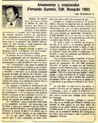 Amaneceres y crepúsculos  [artículo] Juan Mihovilovic H.