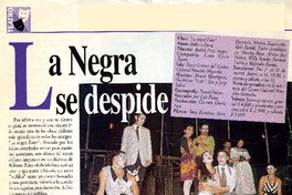 La Negra se despide  [artículo] Francisca Navarro R.