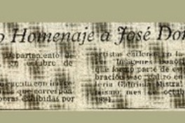 Libro homenaje a José Donoso  [artículo].