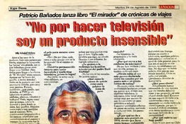"No por hacer televisión soy un producto insensible"  [artículo] Willy Haltenhoff Nikiforos.