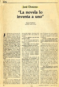"La novela lo inventa a uno"  [artículo] Renzis Balthan.