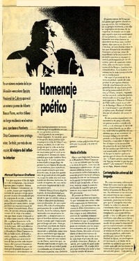 Homenaje poético  [artículo] Manuel Espinoza Orellana.