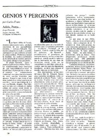 Genios y pergenios  [artículo] Carlos Franz.