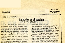"La noche en el camino"  [artículo] Apir.