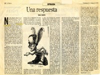 Una respuesta  [artículo] Raúl Zurita.
