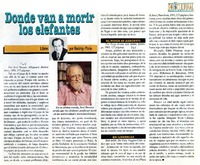 Donde van a morir los elefantes  [artículo] Rodrigo Pinto.