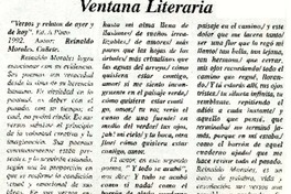 Versos y relatos de ayer y de hoy  [artículo] Miguel Ramírez