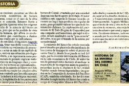 Historia de la minería del hierro en Chile  [artículo] Juan Ricardo Couyomdjian