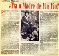 ¿Tía o madre de Yin Yin?  [artículo] Luis Vargas Saavedra