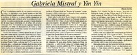 Gabriela Mistral y Yin Yin  [artículo] Alberto Carrizo
