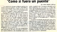 Como si fuera un puente  [artículo] Jaime Salgado Albornoz