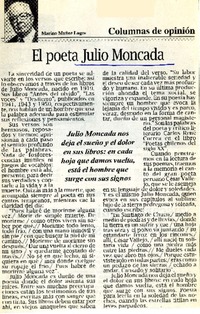 El poeta Julio Moncada  [artículo] Marino Muñoz Lagos