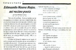 Edmundo Moure Rojas, mi vecino poeta  [artículo] Raúl Mellado Castro